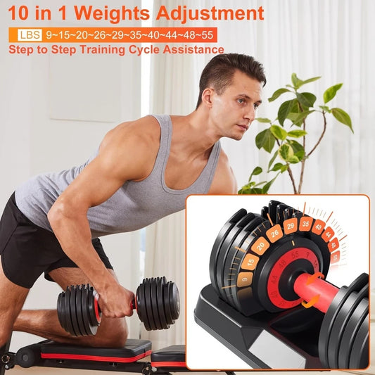 VeeWell PowerBlock™ Elite Adjustable Dumbbell System