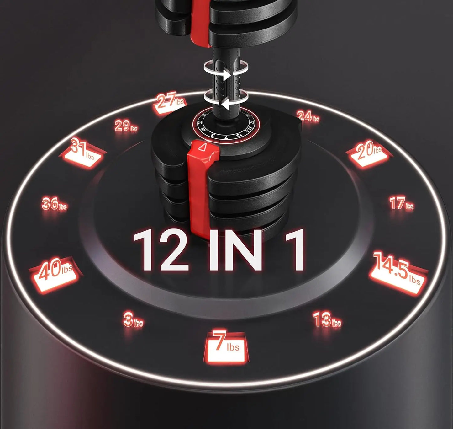 VeeWell IronCore™ Pro Adjustable Dumbbell System (Up to 90LB)