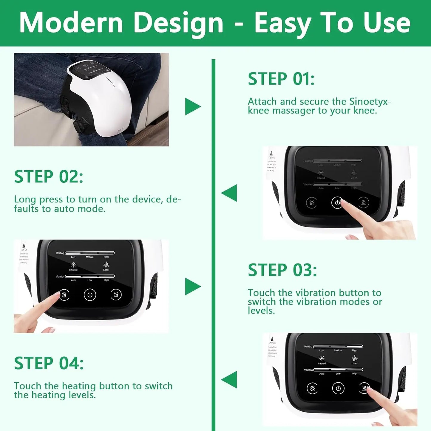 Veewell KneeRelief™ – Cordless Heat Massager