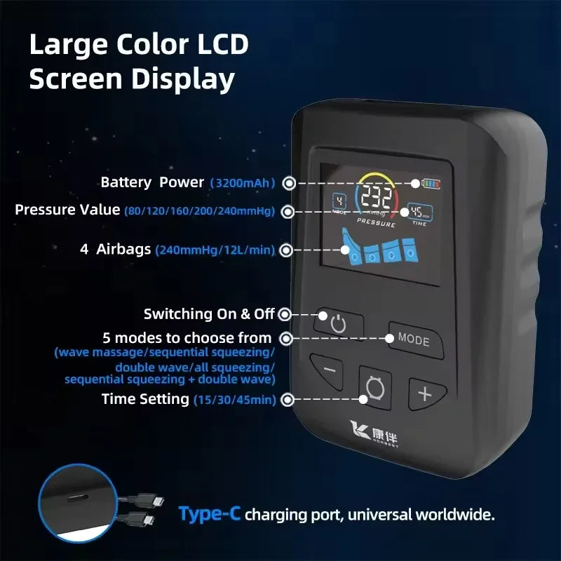 VeeWell AirPulse™ Pro 4-Chamber Compression System